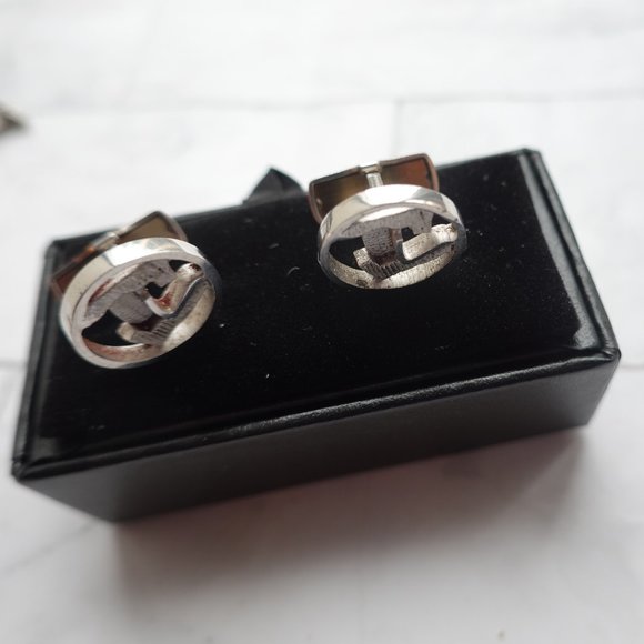 Silver Cufflinks, Antique Modernist  835 European  Sterling Cufflinks, - Picture 1 of 2